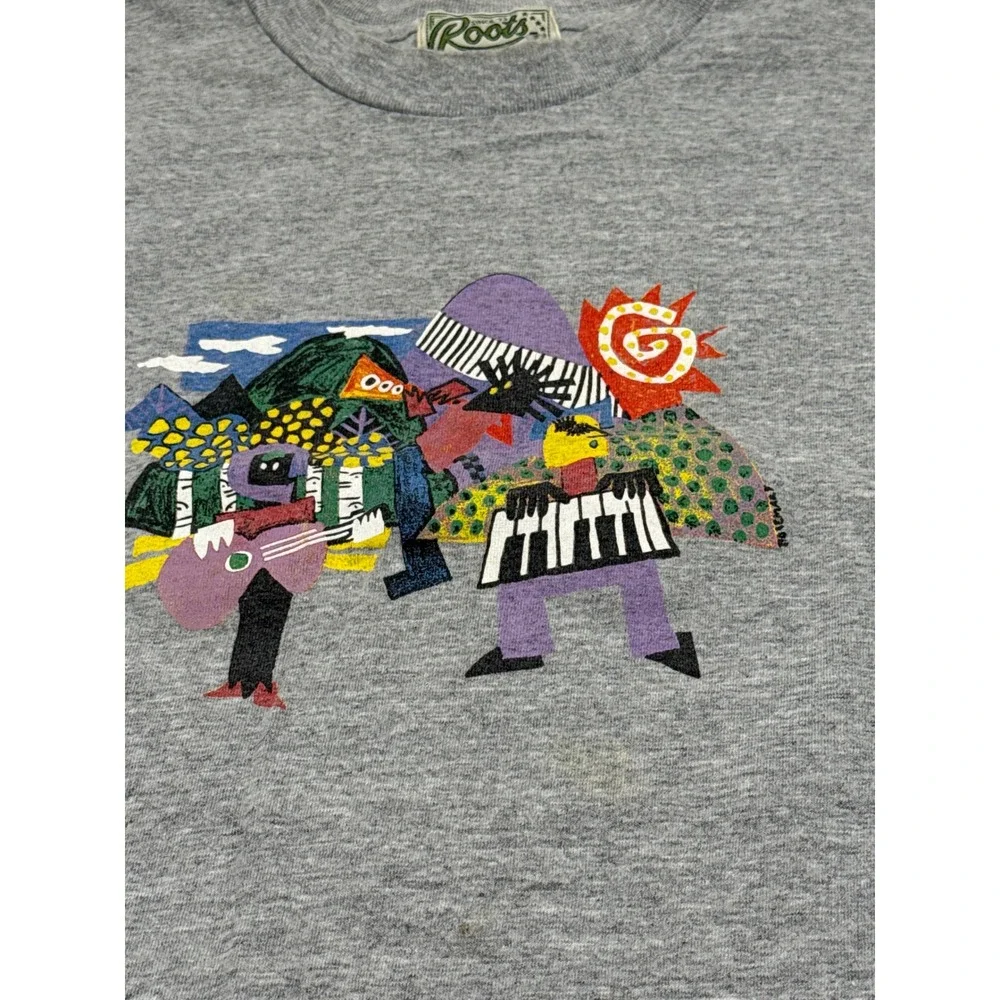 Vintage Roots 1997 Jazz Aspen Festival T-Shirt Mens Gray Santana Gladys Knight